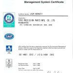ISO 14001 Manegement System Certificate